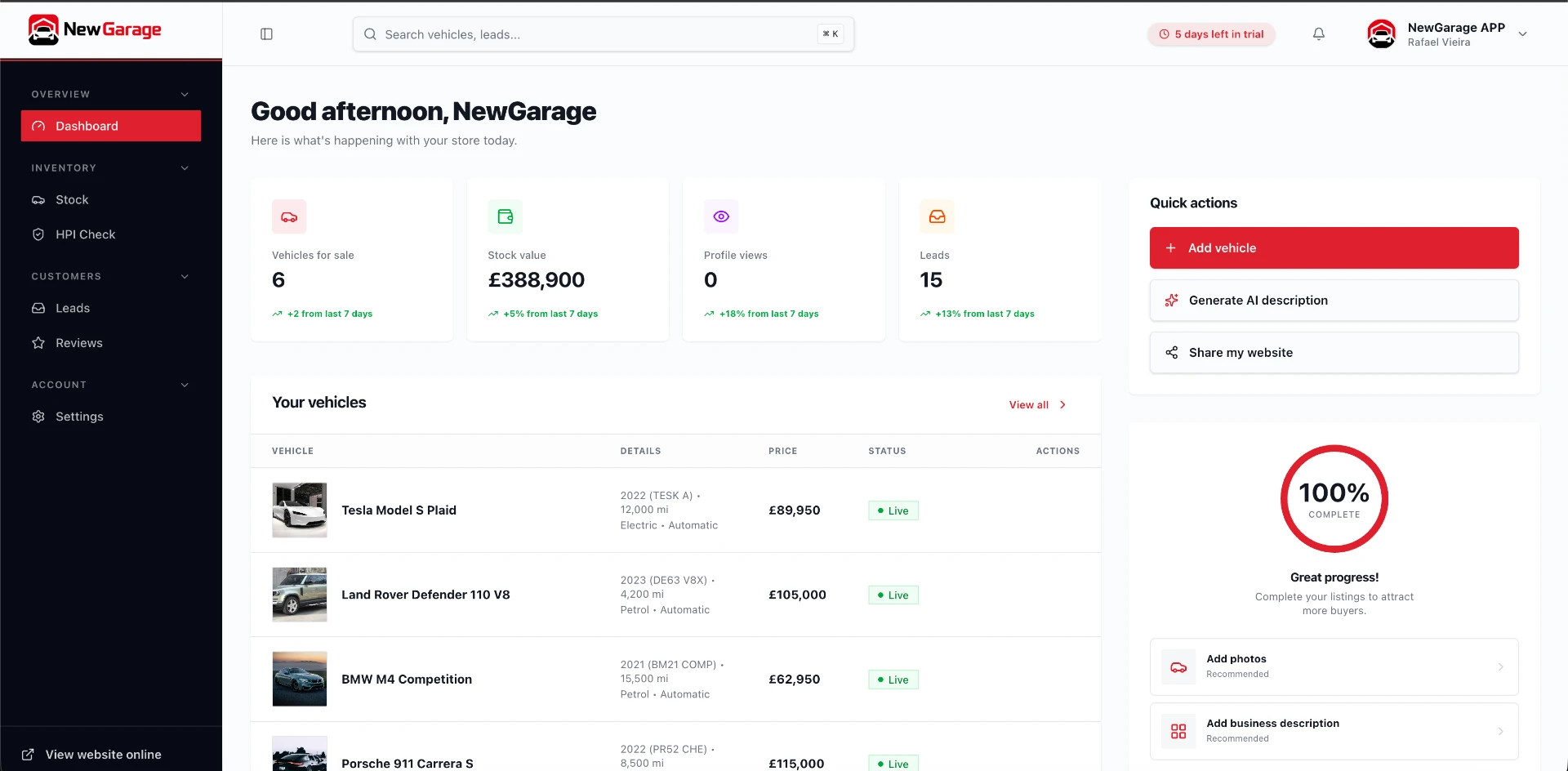 Dashboard Overview